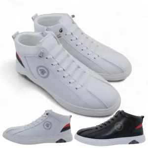 소가죽 하이탑 스니커즈 남성 패션화 캐주얼 데일리 신발/D-25311