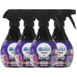 페브리즈 다우니 섬유탈취제 미스티크향 370ml 4개