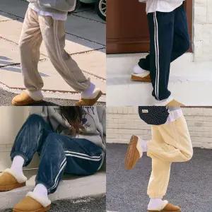 [무료배송] 여성 두꺼운 밍크 조거 수면 바지 따뜻한 극세사 여자 겨울 두줄 잠옷