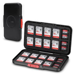 팝업 스타일 메모리 카드 케이스, SD SDHC SDXC 20개와 마이크로 TF MSD 40개를 위한 60개 슬롯 홀더 지갑, EVA 폼 인테리어가 있는 휴대용 슬림 케이스 보관 정리함