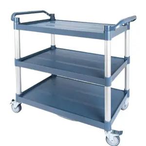 식당용 카트 3단 업소용 브레이크 수납 트롤리 철제 식당 회색 수납장 틈새 공식 중형 웨건