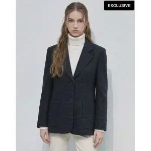 [하프클럽/레노마레이디](MD리뷰) 신상 체크 울 자켓-O7G4RWJK080