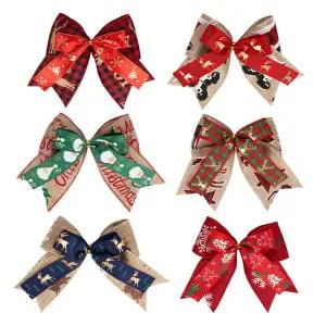 장식 13cm 리본 크리스마스 빵끈 리본 빵끈 소품 철사끈 DIY 철사끈