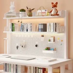 책상위 책장 수납 원목 컴퓨터 타공판책장 정리대 사무실