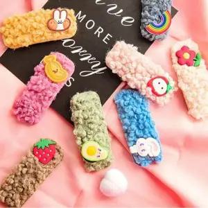 [골드스마일]뽀글뽀글 데이 (위드기프트) 양털 기본 똑딱핀