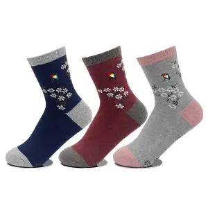 [아놀드파마] 미끄럼방지 여자양말 중목 3켤레 SL004 여자면양말