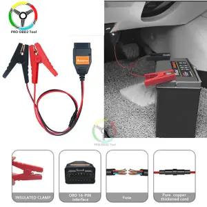 호환 AER OBD2 배터리 클립 OBD 전원 공급 장치 도구 비상 전원 끄기 보호대 ECU 메모리 케이블 전선가리개