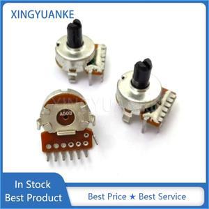 1PCS 161 유형 이중 수직 A503 전력 증폭기 오디오 볼륨 전위차계 6+1 7 핀 하프 샤프트 길이 10MM