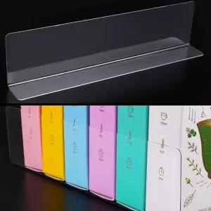 L자 음료정리 아크릴분리대 투명 책꽂이 제품진열 디바이더 25x6cm