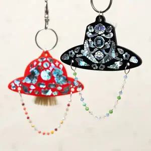 전통 갓 모자 키링 만들기세트 전통공예 체험활동 만들기재료 아크릴키링 외국인체험 활동 diy