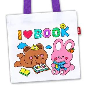 도서관행사 독서교육 책담는가방만들기 컬러링 미니 독서에코백만들기 5개