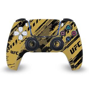 헤드 케이스 디자인 공식 라이선스 UFC 브러시 스트로크 그래픽 비닐 페이스플레이트 스티커 게이밍 스킨 데칼 커버, 소니 플레이스테이션 5 PS5 듀얼센스 컨트롤러와 호환