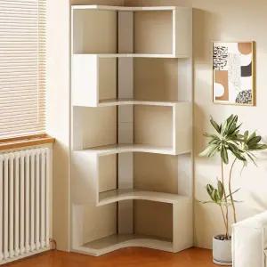 코너 책장 화이트 모서리 플레인홈 거실 만화 철제 슬라이딩