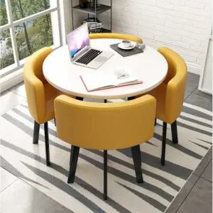 상담실 테이블 사무용 탁자 사무실 원형테이블 원목 연수용