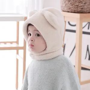 국내생산 유아 아이 따뜻한 겨울 귀여운 양털 모자 곰돌이 바라클라바