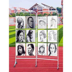 메쉬망 진열대 네트망 그림 작품 디스플레이 철망 스탠드 전시