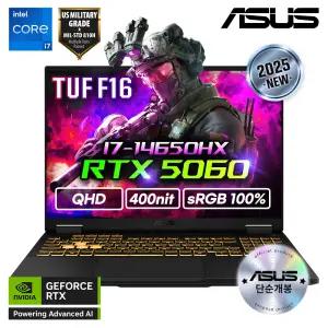 ASUS TUF Gaming F16 FX608JMR-QT040 단순개봉 인텔 i7-14650HX RTX5060