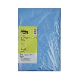 코멕스 다용도 분리배출봉투 100L 평판 청색 100매 비닐 봉지 재활용 분리수거 쓰레기 봉투
