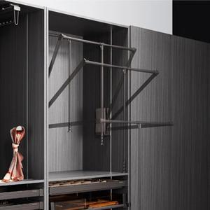 옷장용 이중 완충 조절식 옷걸이 레일, 텔레스코픽 리프트 업 행거 시스템