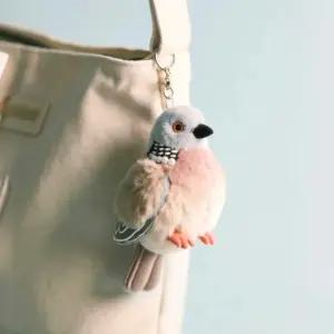 유니크한 리얼 비둘기 인형 키링 열쇠고리 미니 새인형