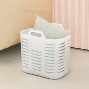 자주 텐더 빨래바구니 빨래 통 세탁 수납 화이트 2P BNS