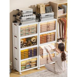 리빙톤 이동식폴딩 수납장 갈색 구름 중형 리빙박스 루디아 360 다층 폴딩수납장