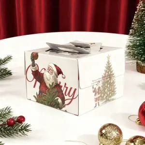 크리스마스 리스 산타 케이크상자 케익박스 1호 50개