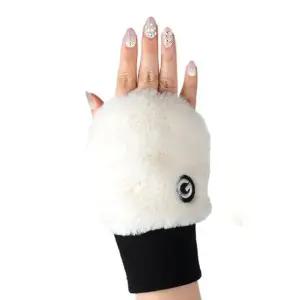 여성겨울골프장갑 남여공용 겨울손등토시 한손 퍼 손등장갑 블랙 화이트