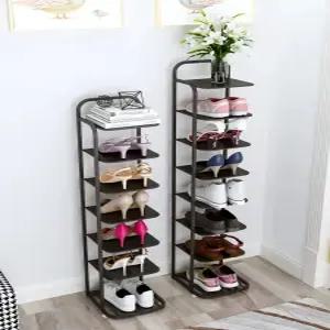 좁은 현관 틈새 신발정리대 화이트 미니 신발장