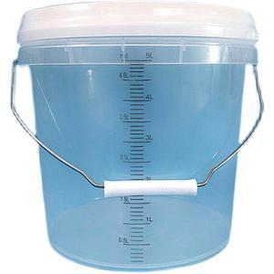 실험실 눈금 물통 플라스틱 5L 3L 10L 다용도 양동이 반투명 투명 계량 들통 용기