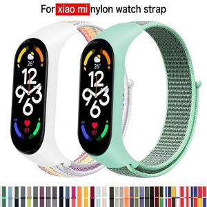 Xiaomi Mi Band 7-7 용 나일론 루프 nfc smartwatch 손목 밴드 스포츠 Miband7 Correa 교체 팔찌 스마트 7