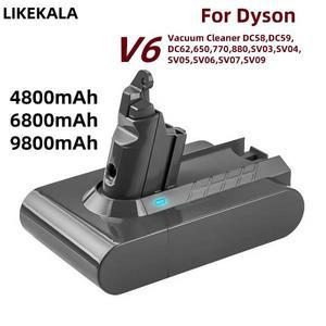 다이슨 호환 V6 배터리용 진공 청소기용 21.6V 9800mAh DC58DC59DC62650770880SV03SV04SV05SV06SV07SV09