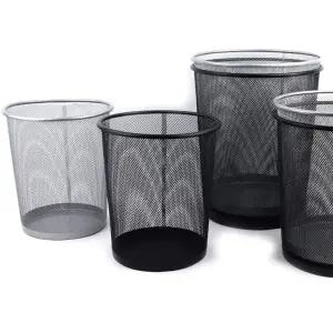 원형 철제 철망 빨래바구니 /청소용품/미니휴지통/테이블/탁상/화장대/개인용/인테리어/사무실/오피스