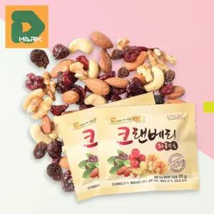 크랜베리 혼합견과 28봉 믹스넛 요거트 토핑 건강 영양 시리얼 아몬드 호두 간식 하루 대용량 건과일 안주