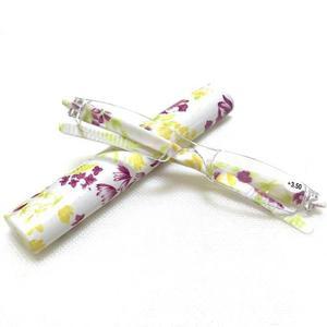 소형 원통 안경케이스 꽃무늬 돋보기 평면 휴대폰 안경 마그넷식 와인 깔창 유리 무진장