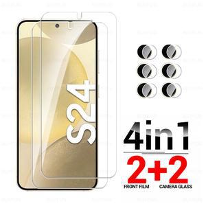 삼성 갤럭시 S24 S25 글래스 4in1 카메라 강화유리 울트라 S 24 FE 25 플러스 엣지 S25FE 5G HD 렌즈 스크린 보호필름