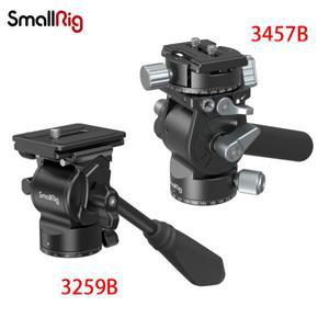 SmallRig 경량 유체 비디오 헤드 360 ° 회전 탈착식 텔레스코픽 핸들 조정 가능한 휴대용 3457B