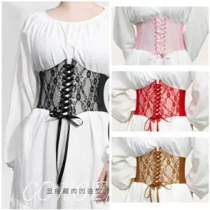 모던 와이드 신축성 레이스 벨트 허리띠허리 여성 장식 원피스 밴드