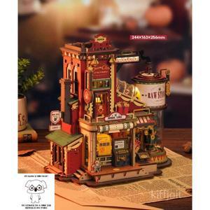 크리스마스 윈터 선물공장 나무 블록 만들기 퍼즐 키트 KIFFJOIT DIY 3D