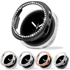 삼성 호환 갤럭시 호환 워치 8 40mm용 다이아몬드 케이스 속이 빈 보호 쉘 스마트워치 액세서리 44mm 범퍼