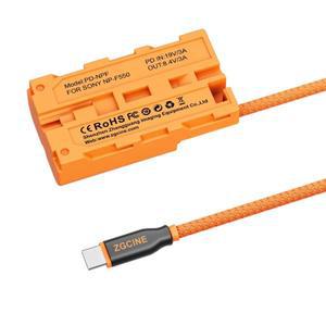 ZGCINE USB-C PD 소니 L-시리즈 더미 배터리 (23.6인치) 소니 NP-F970 F960 F950 F770 F750 F570 F550 배터