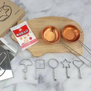 리빙큐큐 달고나 만들기 키트 (국내산) 4종 - 동국자2개 더블구성 세트