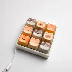 키보드장난감 고양이 손 딸깍이 심심풀이 키캡 키링