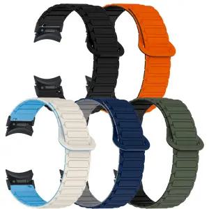 갤럭시워치 7 6 5 프로 클래식 호환 47mm 45mm 44mm 43mm 40mm 버튼 프리 웨이브 마그네틱 루프 스트랩 자석 시계줄 밴드