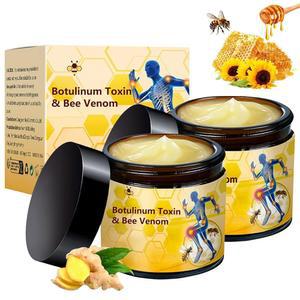 2 Pcs Botulinum Toxin & Bee Venom-Relief Bone Healing Cream, Professional Venom Natural Joint Relief Gel, for Neck,Waist,Back Hand Feet and Leg