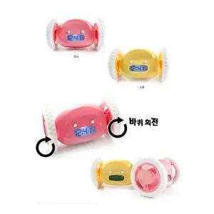 아침을 깨워주는 시끄러운 난리법석 도망다니는 알람 탁상시계