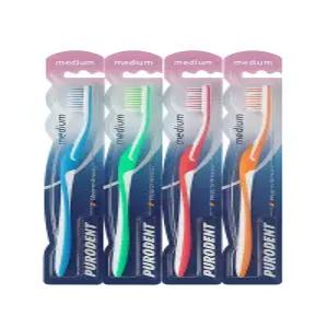 (직수입한국대리점) 독일산 푸로덴트 일반모칫솔 단단한모 프리미엄칫솔 4색상혼합 12개입