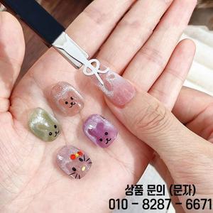 사랑 고양이 눈 마그네틱 스틱 네일 아트 도구 작은 철 조각 자석 토끼 패턴 만들기 폴란드어 효과