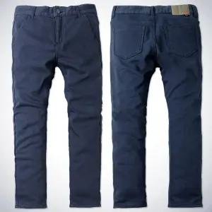 [비브레이커스]남성 기모바지 겨울 치노팬츠 스판 테이퍼드 BB771 네이비
