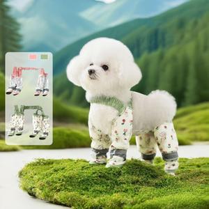 반려동물 산책 외출용 방진 4족 팬츠 강아지 부츠 방수 레깅스 강아지 점프슈트 신발